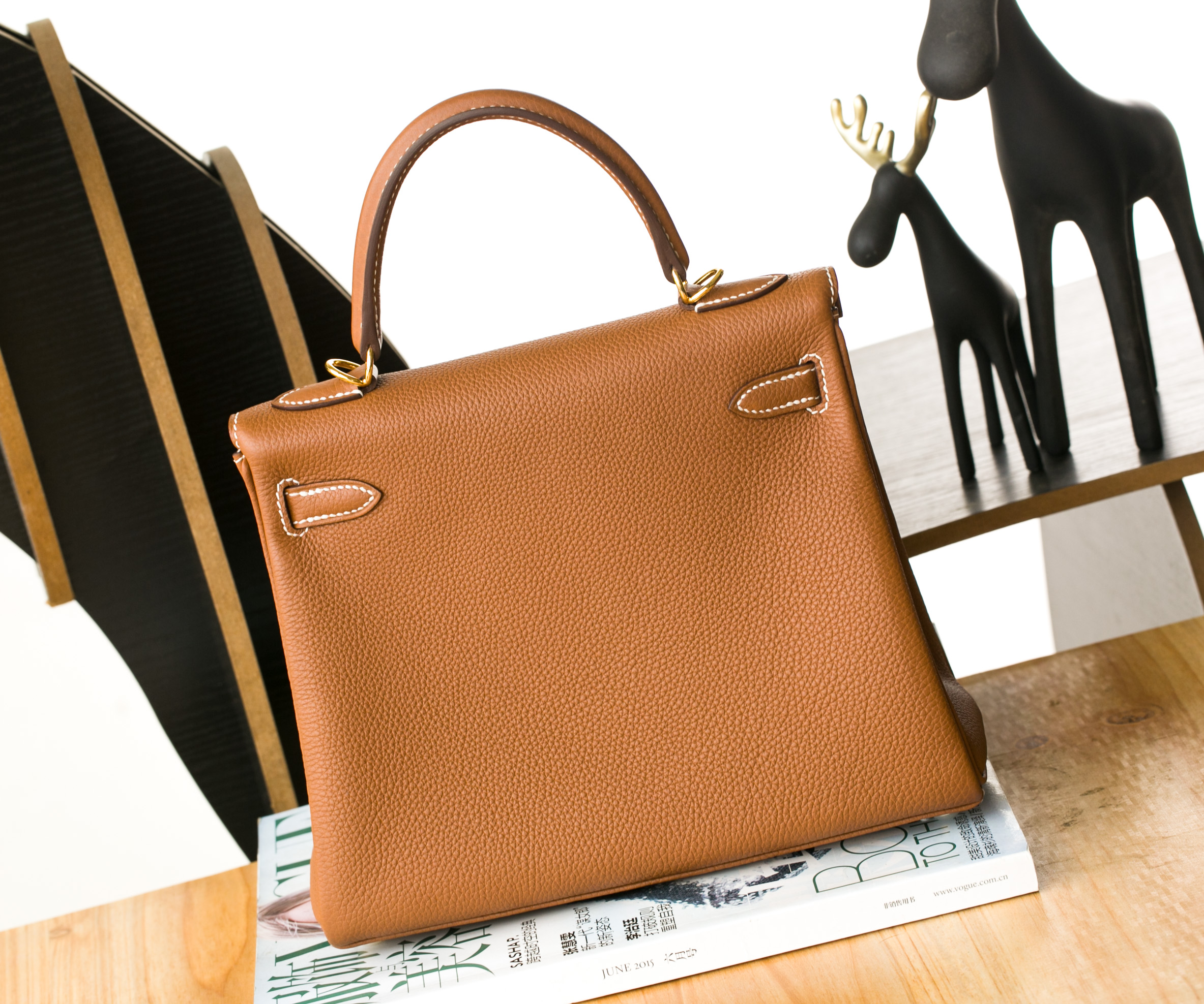 爱马仕包包官网 Hermes Kelly28cm CK37金色进口togo牛皮凯莉包