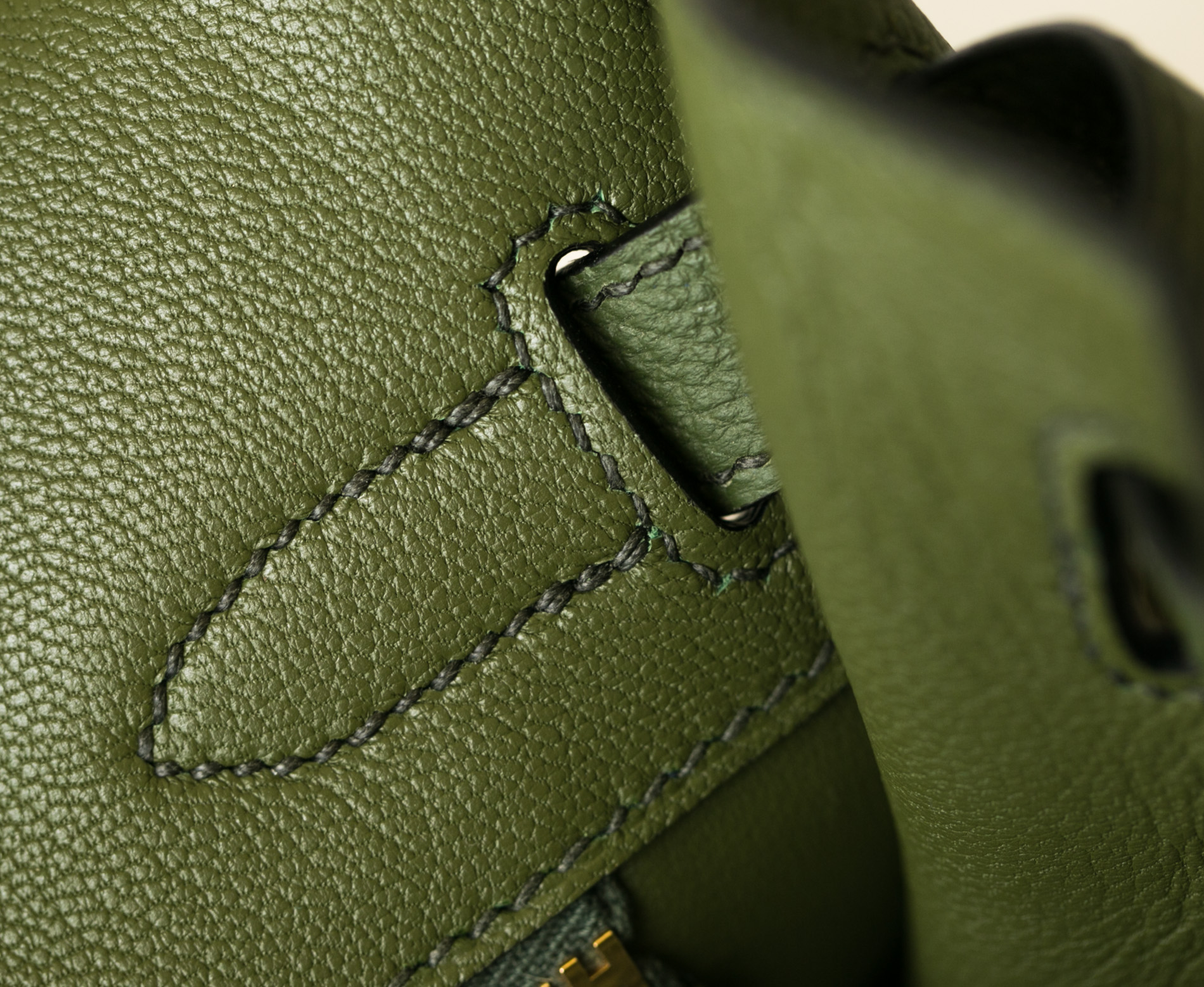 爱马仕Birkin30包价格 V6丛林绿原厂顶级togo牛皮铂金包