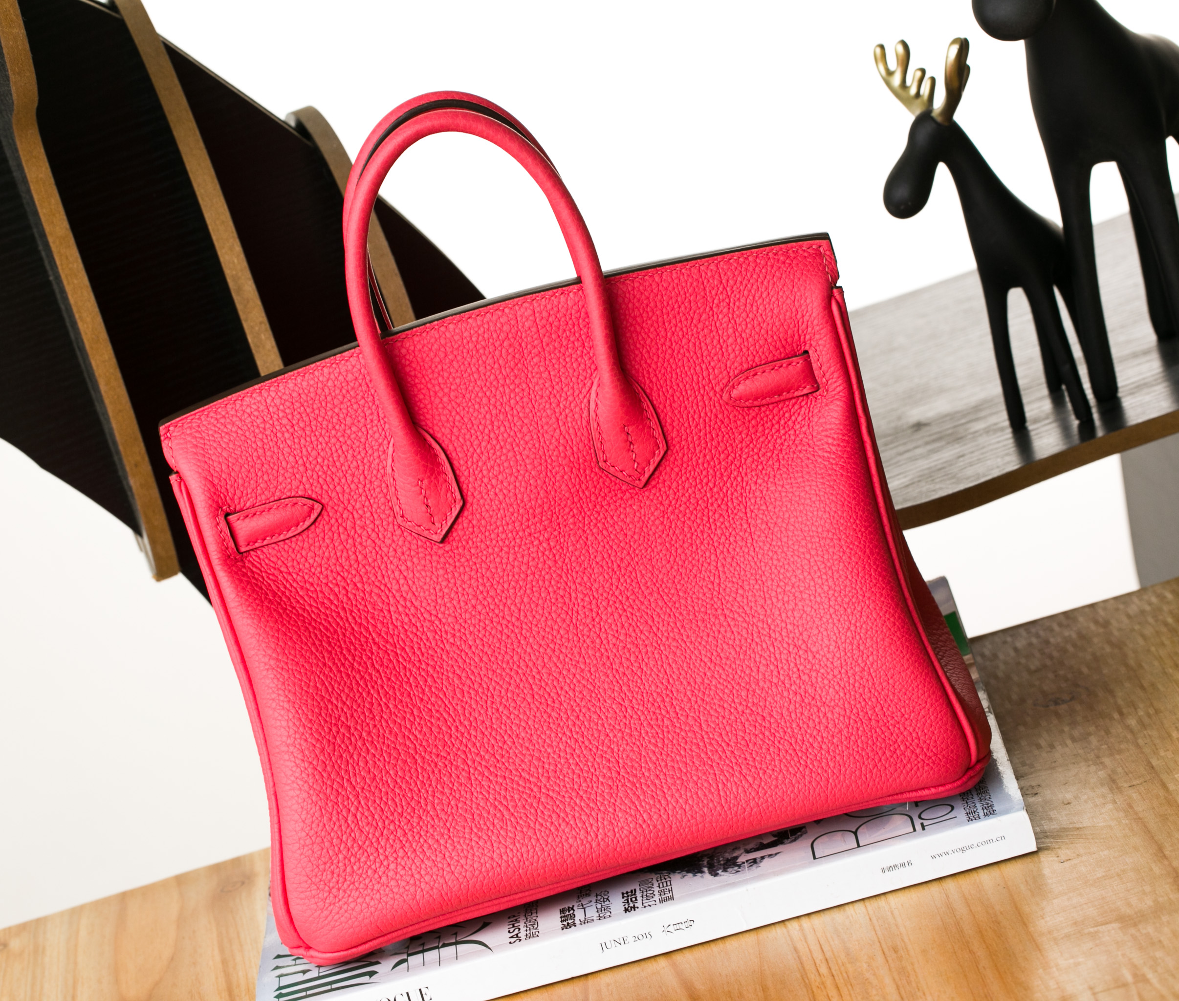 爱马仕铂金包价格 Hermes Birkin 25cm U5唇膏粉原厂Togo牛皮 银扣