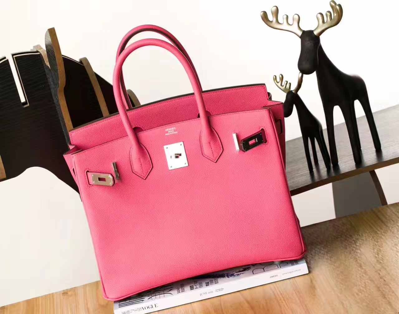 爱马仕铂金包价格 Hermes Birkin30cm 8W新唇膏粉原厂epsom牛皮