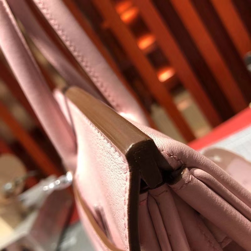 爱马仕铂金包价格 Hermes原厂Swift牛皮3Q粉色铂金包Birkin30CM 金扣