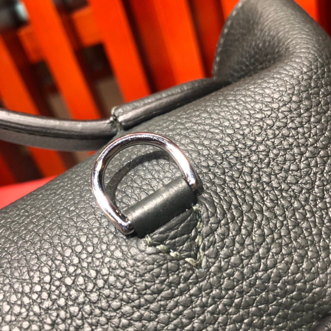 爱马仕女包定制 Hermes Kelly24-24 29CM石墨灰法国Togo牛皮新款凯莉包 银扣